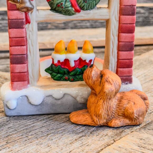 1980’s “Puppy Surprise Candle Holder”-Ceramic Christmas Decor w/ Box - Picture 5 of 8